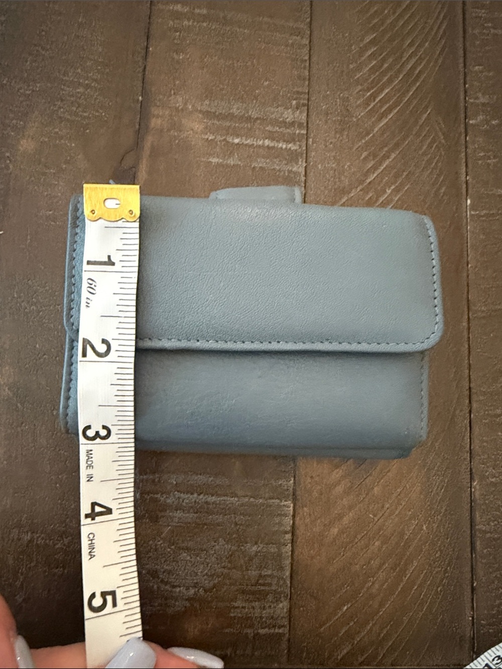 Buxton Options Pale Blue Leather Snap Wallet - Picture 9 of 10